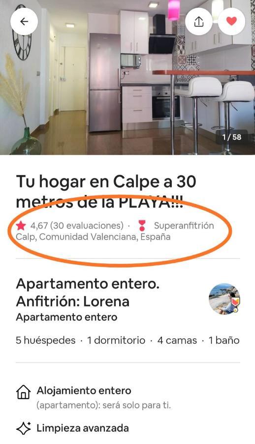 Tu Hogar En Calpe A 30 Metros De La Playa!!! Appartement Buitenkant foto